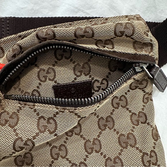 Authentic Gucci Brown Monogram Canvas Waist Bag Fanny Pack Bum Bag - Picture 9 of 13